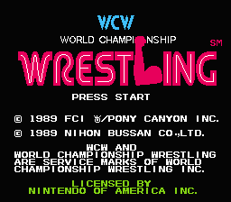 WCW Wrestling title screenshot